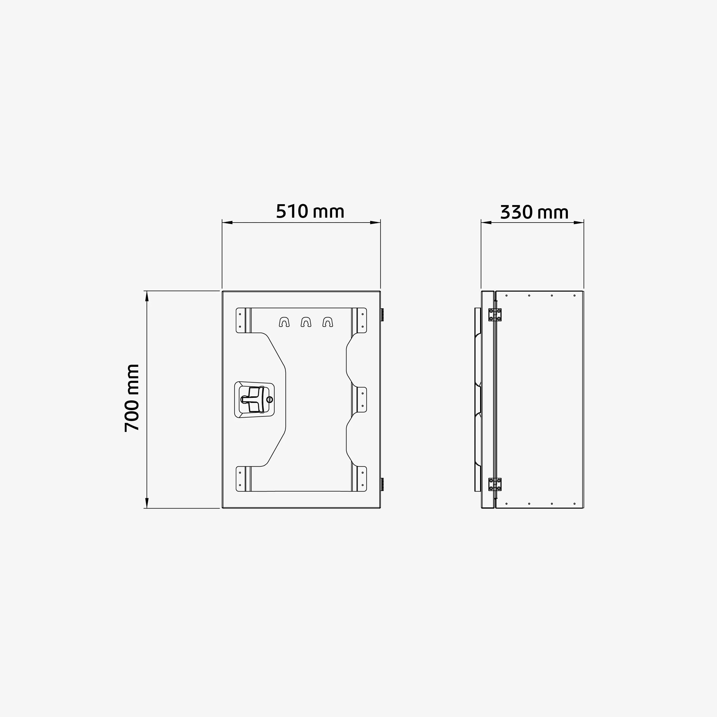 Cargo Box 700 - dimensions diagram