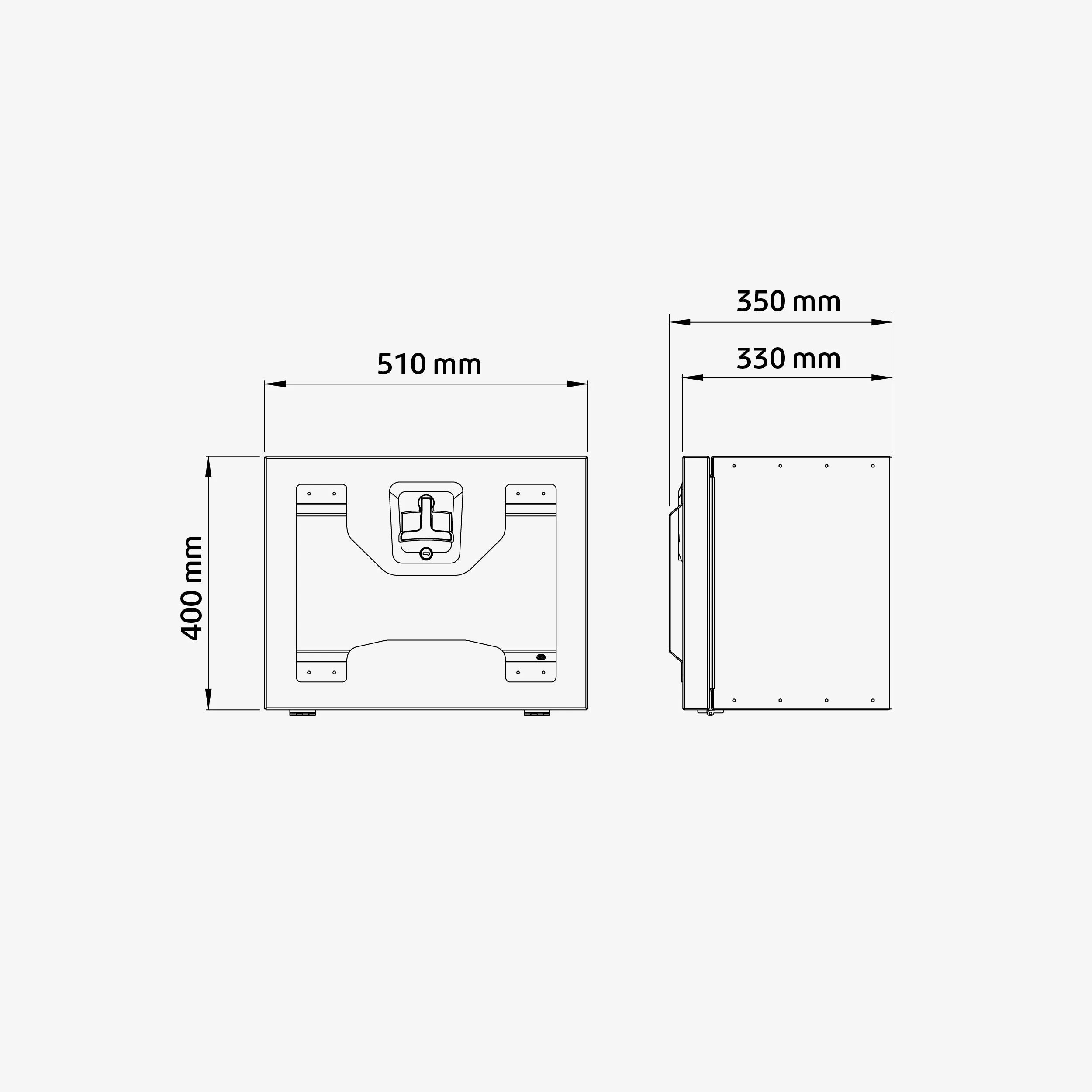 Cargo Box 400 - dimensions diagram