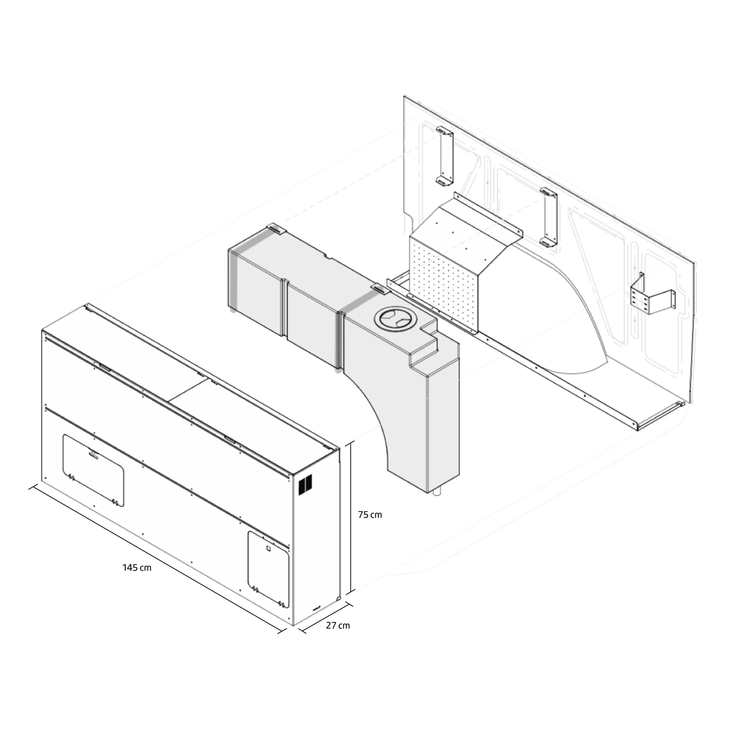 Solo Wheel Well Cabinet – Passenger Side – view 5