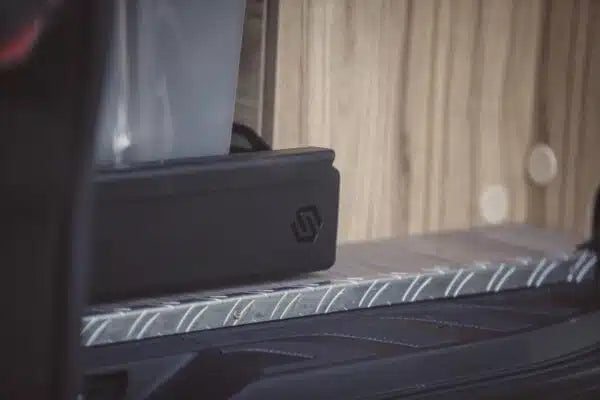 Sequoia slide-out tray in the Hymer rear garage