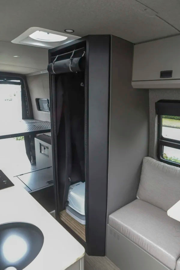 Solo Shower Cabin 800 installed in Mercedes Sprinter – view 2