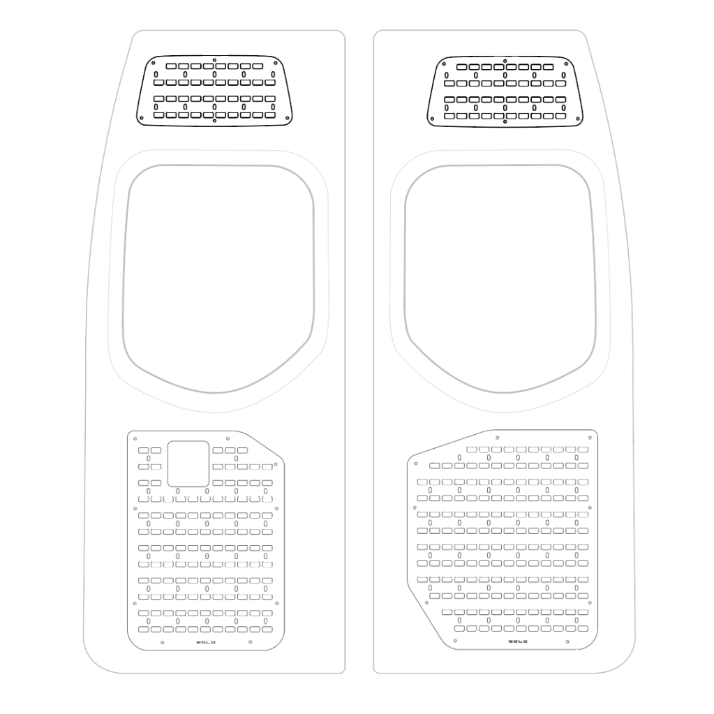 Solo Rear Door Top Molle Panel Set – view 5